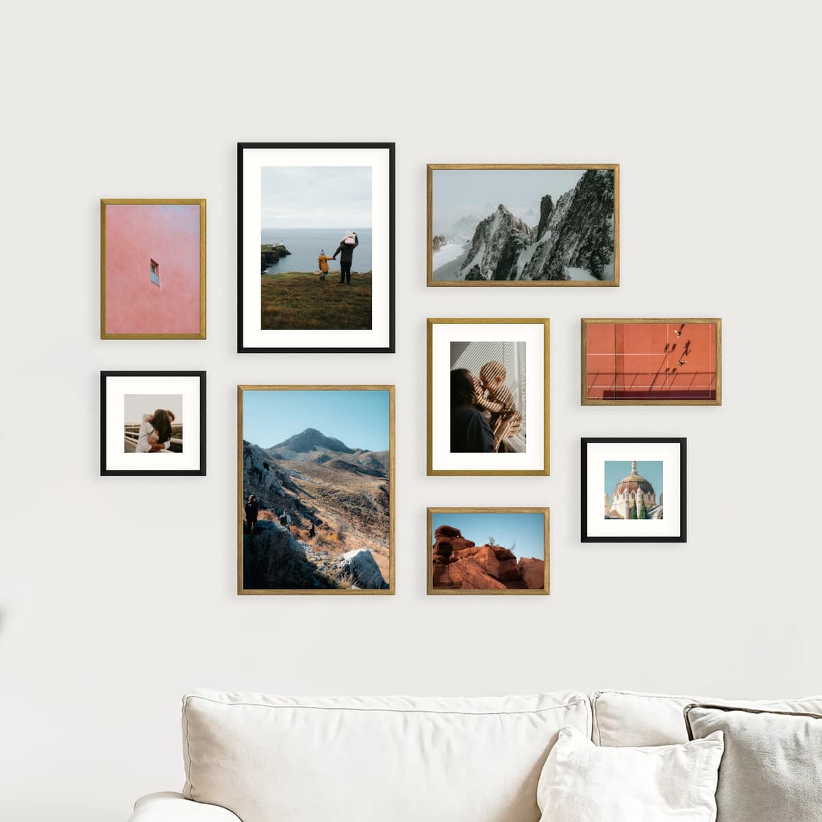 Photo wall 9 frames - Patchwork Tableau - main view