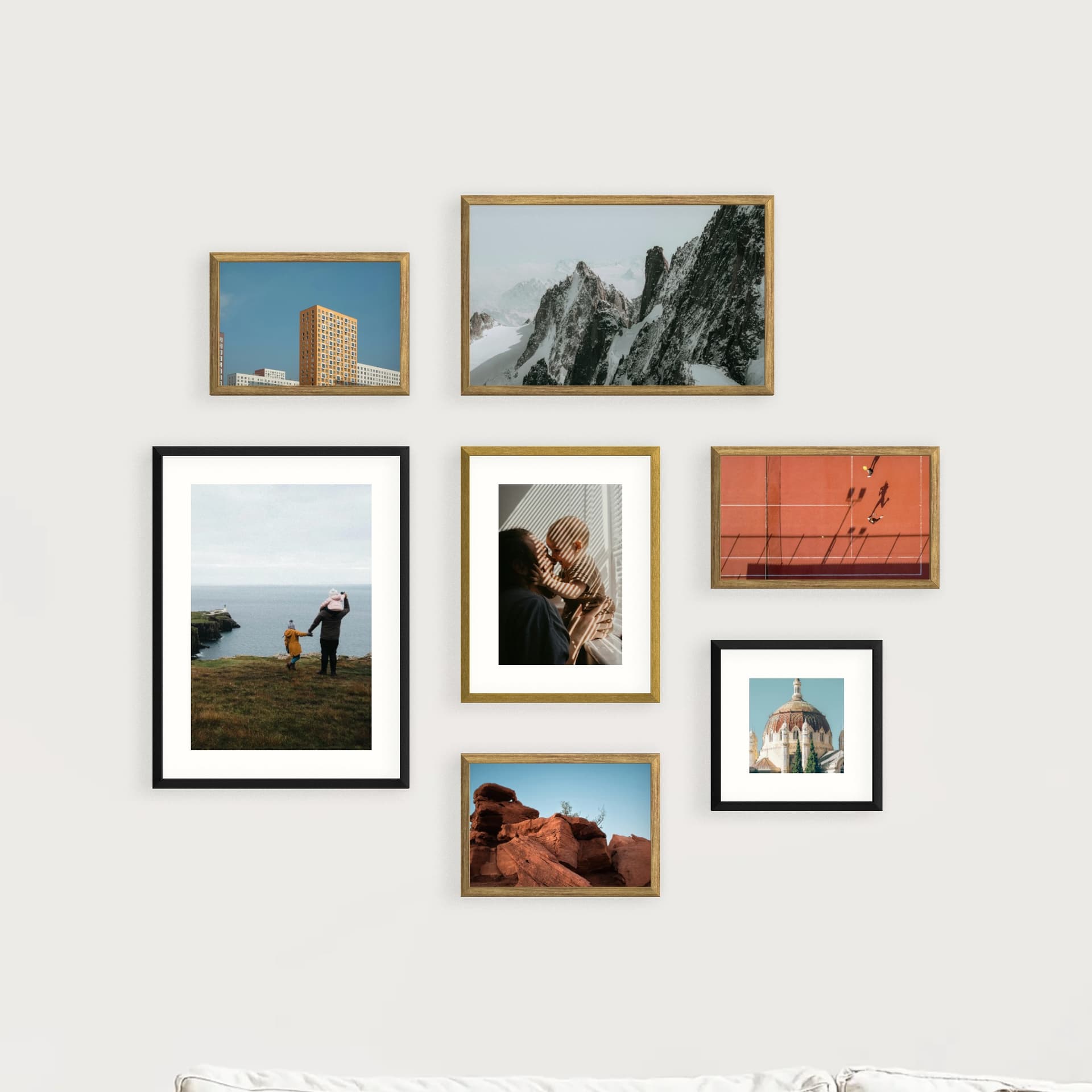 Photo wall 7 frames - Patchwork Tableau - main view