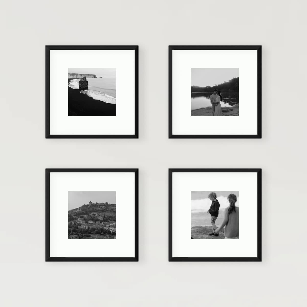 Photo wall 4 frames - Quiet Symmetry - main view