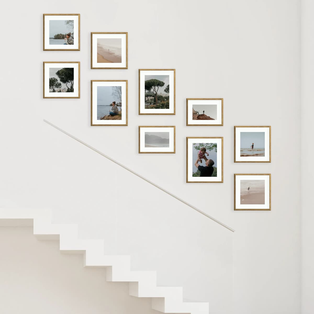 Photo wall 10 frames - Stairway Story - main view