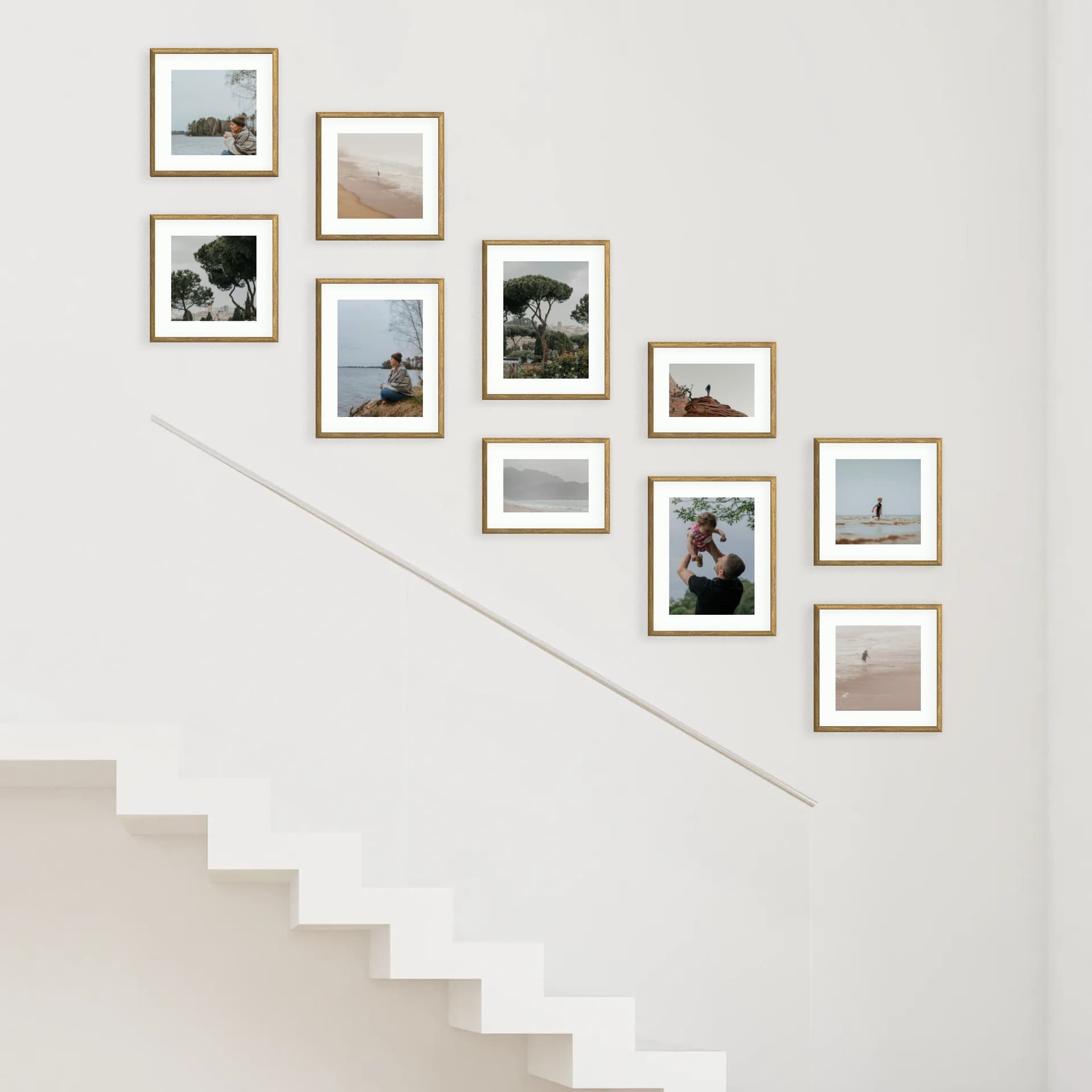 Photo wall 10 frames - Stairway Story - main view