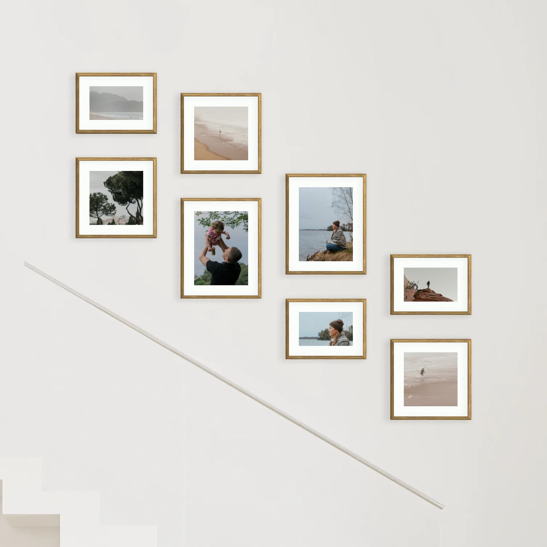 Photo wall 8 frames - Stairway Story - main view