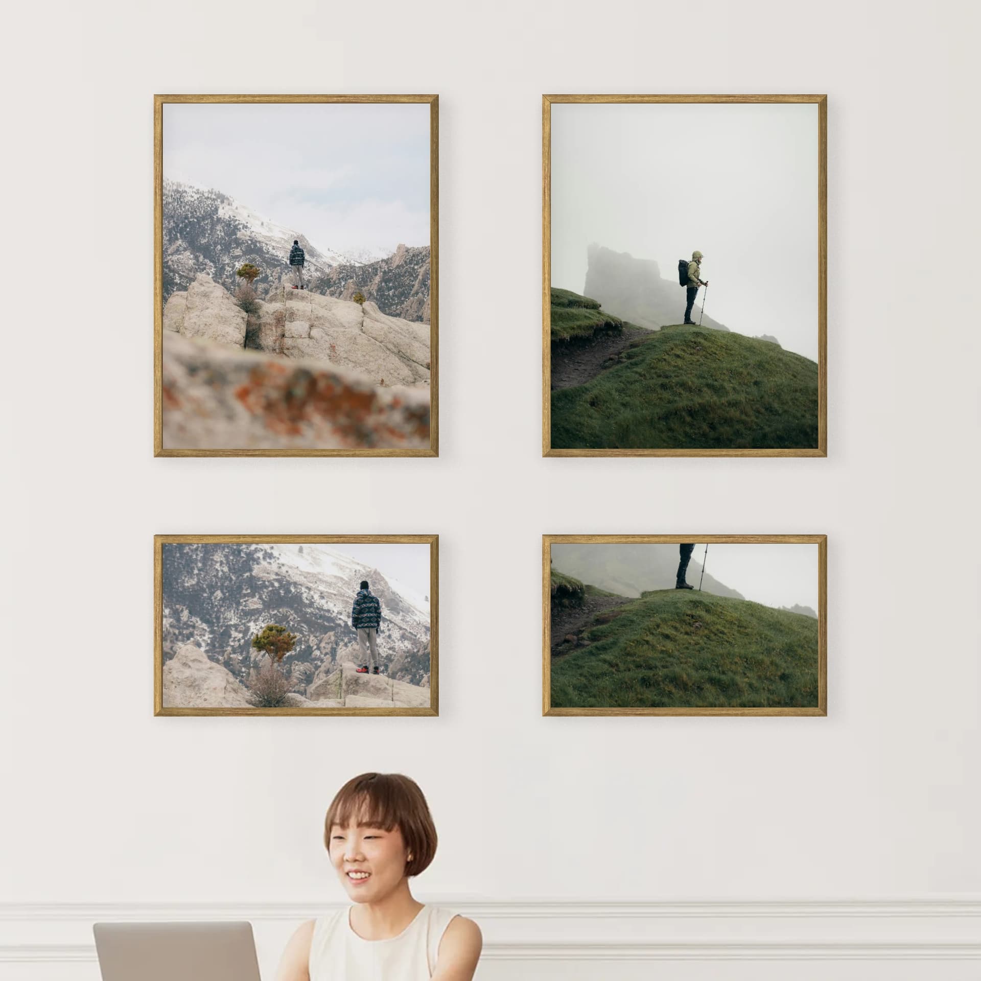 Photo wall 4 frames - Tiered Harmony - main view